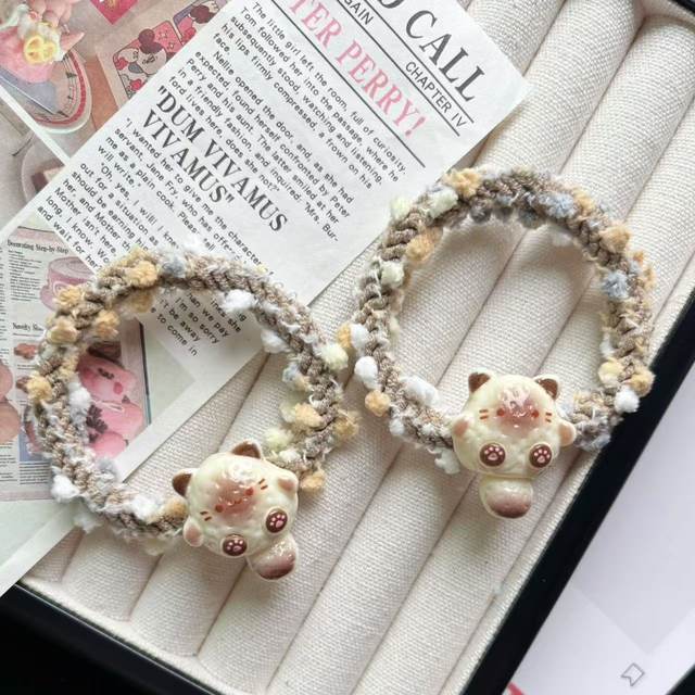 Cute girl Siamese cat hair trunk sweet soft cute cat hair rope cute versatile couple girlfriend headdress hair accessories