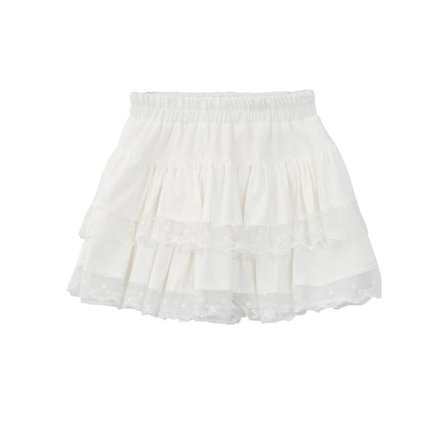Large size 2025 American lace lace cake short skirt for women fat m Korean version summer high waist slim and versatile A-line skirt