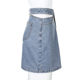 SUMMER CUTOUT Button Denim Pocket SKIRT Summer Summer Spanking Pocket Denim Skirt

