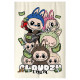Labubu door curtain cartoon cute ragbu partition curtain household bedroom children's room without punching cover half curtain