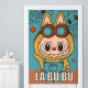 Labubu door curtain cartoon cute ragbu partition curtain household bedroom children's room without punching cover half curtain