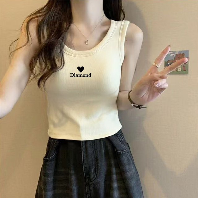 Pure cotton I-shaped vest for women in summer wear 2025 new suspender inner strap base cover sleeveless slimming top