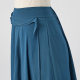Mulberry silk georgette deep sea blue natural waist ruffle loose large size large double layer silk skirt