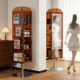 Floor rotating mirror full -body mirror storage magazine cabinet library cabinet modern minimalist living room side cabinet porch mirror cabinet
