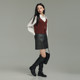 AIRIQI new winter style casual commuting temperament layered V-neck wool knitted camisole female AX44BX286