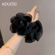 Ados hair tie, French high-end hair tie, black pleated versatile temperament, large intestine ring hair tie