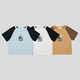 GOODBAI basketball logo retro tight ragdoll sleeve short sleeve T-shirt