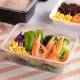 Thickened one takeaway plastic 500 -square -meter transparent packing box fast lunch box lunch box lunch box anti -leakage soup bowl
