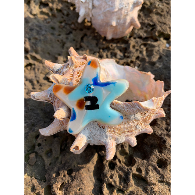 Tagi.<Tapi Star> Colorful bangs clip multi-color starfish headdress clip hair clip cute hair card