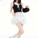 KRO French pure desire cake short skirt spring and summer 2024 season new loose waist thin wrinkles skirt panton skirt
