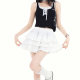 KRO French pure desire cake short skirt spring and summer 2024 season new loose waist thin wrinkles skirt panton skirt