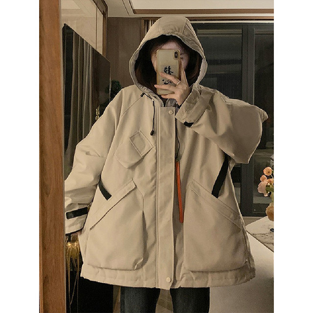 300Jin [Jin equals 0.5 kg] Large size fat mm American retro cotton thickened cotton suit for women's spring new workwear park overcoming the trend of jacket
