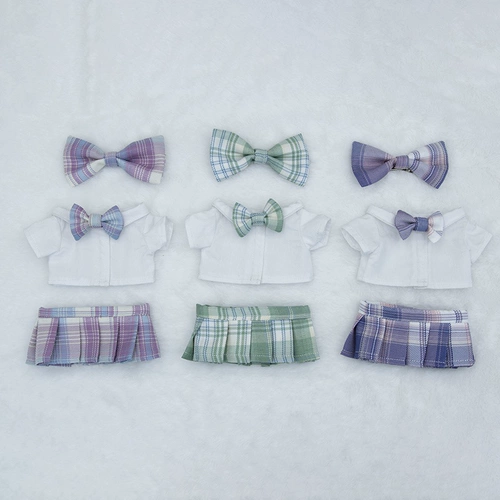 Комплект, хлопковая кукла, аксессуар, галстук-бабочка, юбка в складку, 10см, детская одежда, 15см