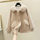 Special version of Taobao off-code brand women's new product fat mm slimming belly-covering large size lamb's wool jacket special sale at a loss
