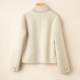 Double-sided cashmere coat women's short autumn and winter new Korean style small fragrance single-breasted round neck age-reducing woolen coat