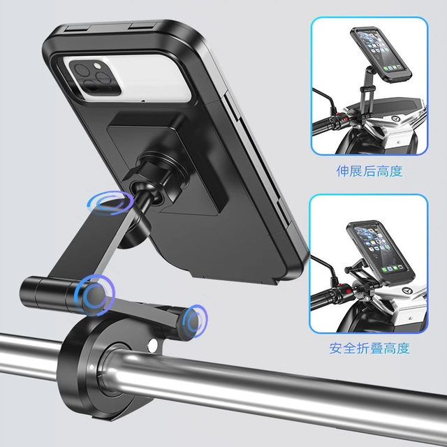 New electric battery motorcycle mobile phone holder takeaway rider navigation bicycle vehicle-mounted shockproof and waterproof bracket