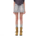 NMORE designer brand 25 spring new style Longkui purple zipper decoration safety sweatshirt short skirt