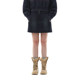 NMORE designer brand 25 spring new style Longkui purple zipper decoration safety sweatshirt short skirt
