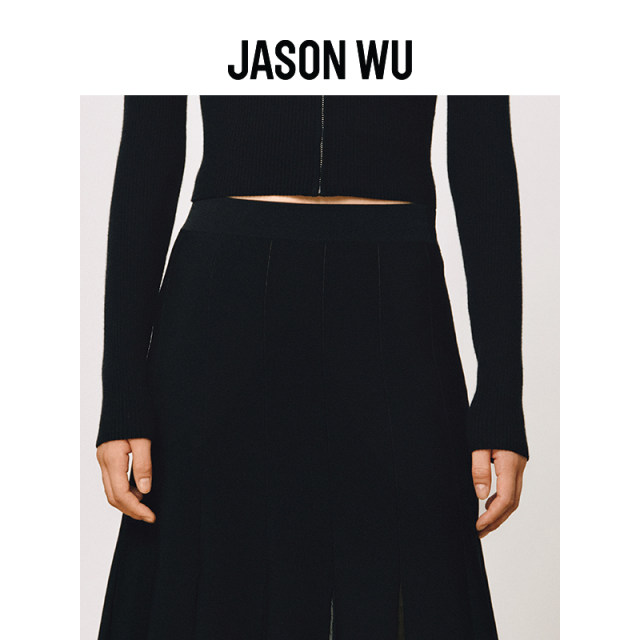JASON WU 25-year new semi-transparent spliced ​​fishtail knitted versatile skirt skirt