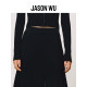 JASON WU 25-year new semi-transparent spliced ​​fishtail knitted versatile skirt skirt