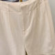White cotton and linen suit shorts for women in summer thin high-end casual and versatile five-point pants A-line wide-leg pants ins
