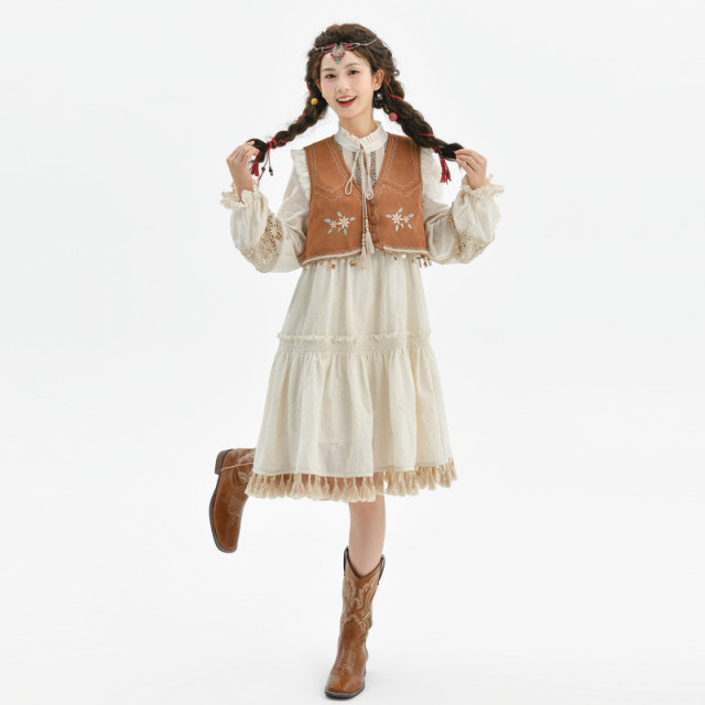 
The original Western Regional ethnic vest dress for women in the Autumn new women's clothing