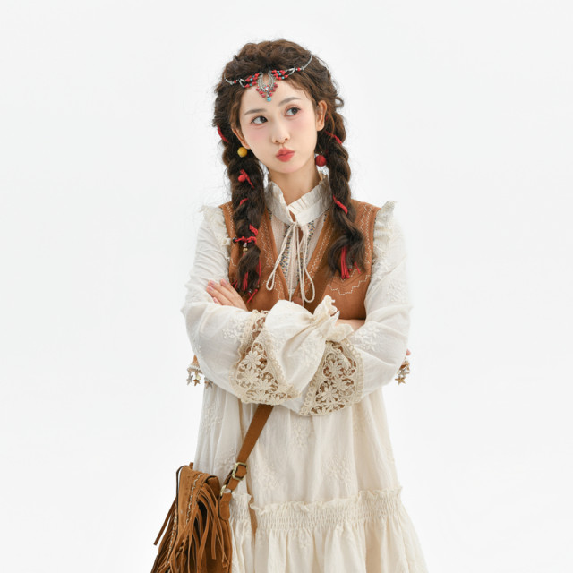
The original Western Regional ethnic vest dress for women in the Autumn new women's clothing