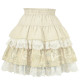 Sen Girls Tribe Original Retro Printed Lace Spliced ​​Cake Skirt Women's High Waist Skirt 2025 Summer