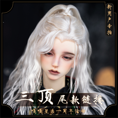 taobao agent New user special shooting [3 top tail model] The first anniversary of the pre -sale of BJD hand -changing fake hair ancient style male hair