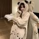 
Winter Bear Coral Velvet Pajamas Women's Autumn and Winter 2025 New Plus Velvet Thickened Pajamas Robes Home Clothes Winter