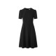 Langzi Group LIME Rhine elegant classic OL small black dress dress 25 summer round neck waist slim commuter skirt
