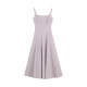 Pleasant French Sleeveless Square Neck Vest Dress Women's Summer Temperament Slim Waist Purple Long Skirt