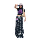iscreamcolour MOF artist child fun black background purple crying bear fold shirt short sleeve T-shirt hand-painted t