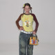 iScreamColour Mof artist yellow bee -bee -duty -cuff knitted jacket slim bottoming shirt
