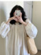 Ins casual temperament lazy loose long-sleeved dress for women in summer 2025 new large-size solid color long skirt