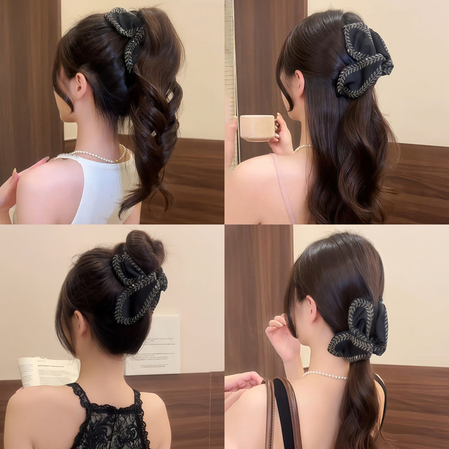 Light luxury style ball head wheat ear sparkling diamond triangle gripper 2025 new high-end full back head hairpin for women