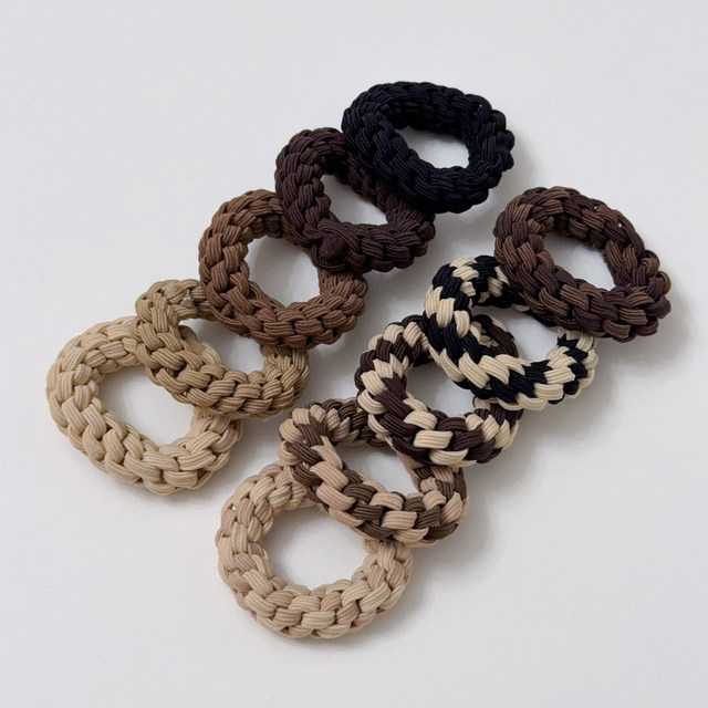 Upgraded bold and durable high elastic hair band head rope 2025 new bun head high ponytail tie hair rope rubber band for women