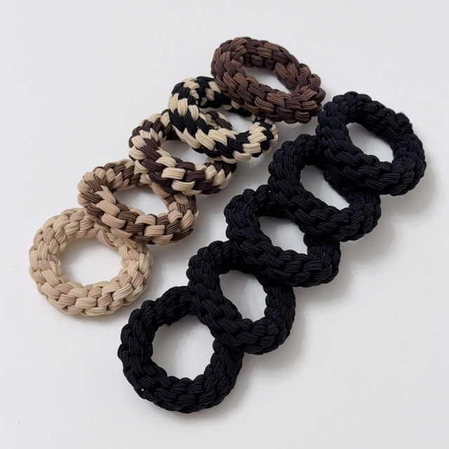 Upgraded bold and durable high elastic hair band head rope 2025 new bun head high ponytail tie hair rope rubber band for women