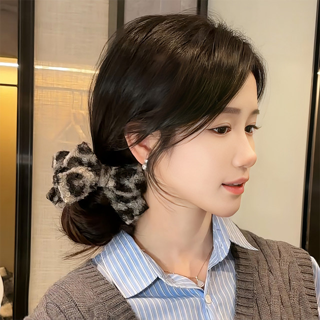 2025 new high-end Autumn and Winter exquisite plush hair clip headdress for women