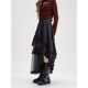 Pubang people irregular spliced ​​mesh skirt for women 2025 summer new design high waist mid-length skirt