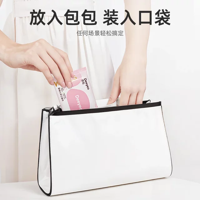 Deyou baby wet tissue small bag newborn hand and mouth special baby household wipes thickened peach leaf model portable A