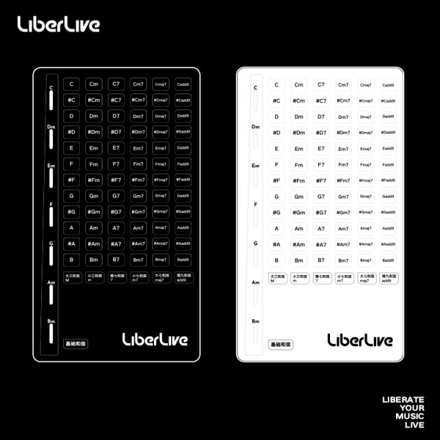 LiberLive Guide Stickers Chord Stickers (for LiberLive C1 Stringless Guitar)