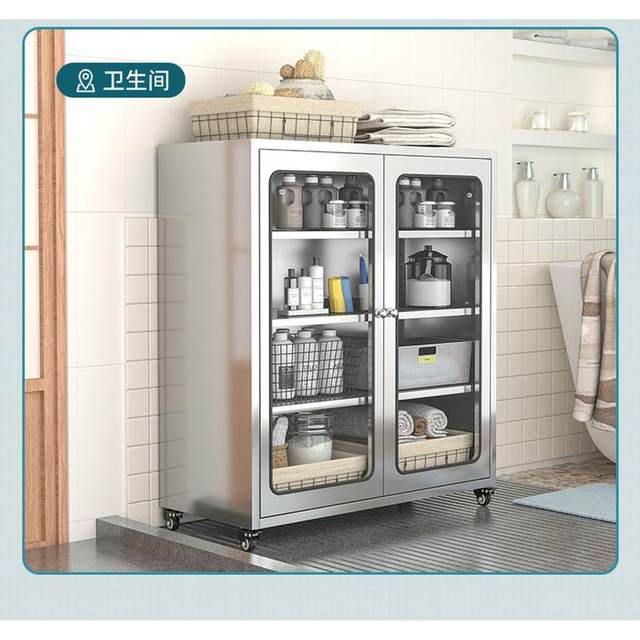 Stainless steel kitchen cupboard side cabinet restaurant storage cabinet cabinet cabinet storage cabinet household pot storage cabinet storage cabinet low cabinet