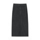 MIIWII24 autumn black straight skirt women's mid-length hip-covered retro denim skirt Q243160