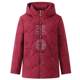 
New grandma's winter cotton-padded jacket, warm and velvet cotton-padded jacket for the elderly, embroidered old lady's thickened cotton-padded jacket, winter coat