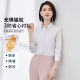 Romon white professional shirt for women in summer thin formal business women's work clothes blue shirt small collar long sleeves
