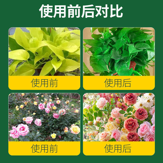 Home gardening ferrous sulfate water-soluble acid fertilizer yellow leaf general gardenia plant flower special flower fertilizer