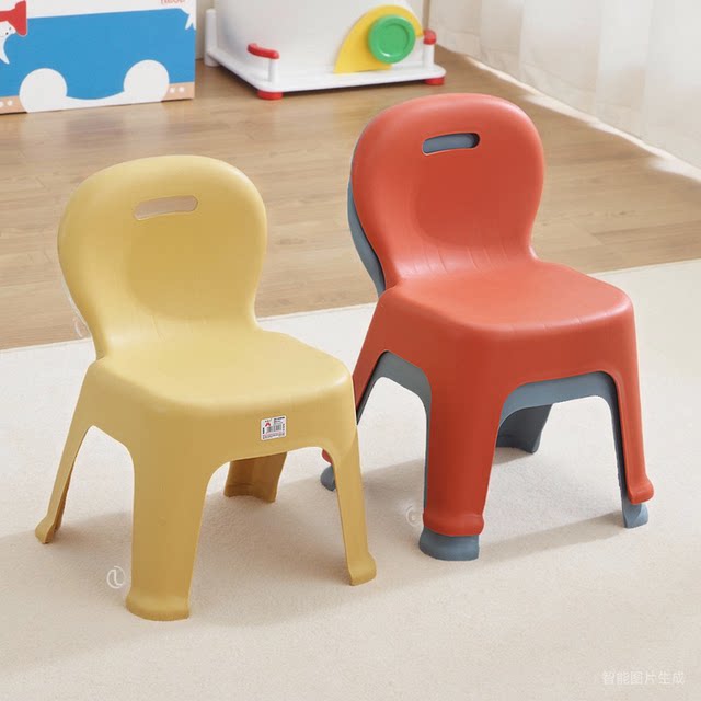 Adult thickened plastic stool stool stool stool bathroom home living room coffee table backrest chair children's bathing stool