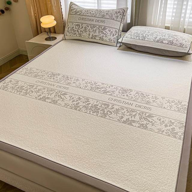 
Category A maternal and infant grade summer ice bean mat machine washable ultra-cool jacquard ice silk mat bed sheet air-conditioned mat