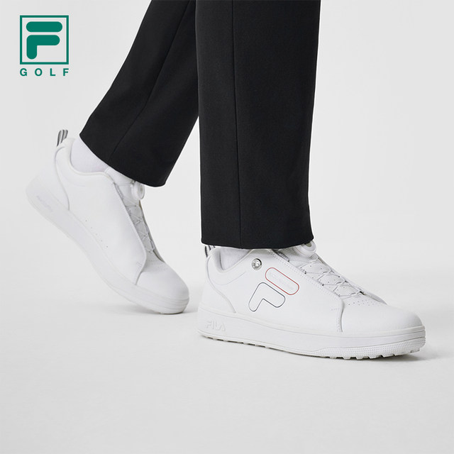 FILA Fila Soft-Spiked Golf Shoes Men's Shoes 2025 Summer New Professional Sports Shoes White Board Shoes